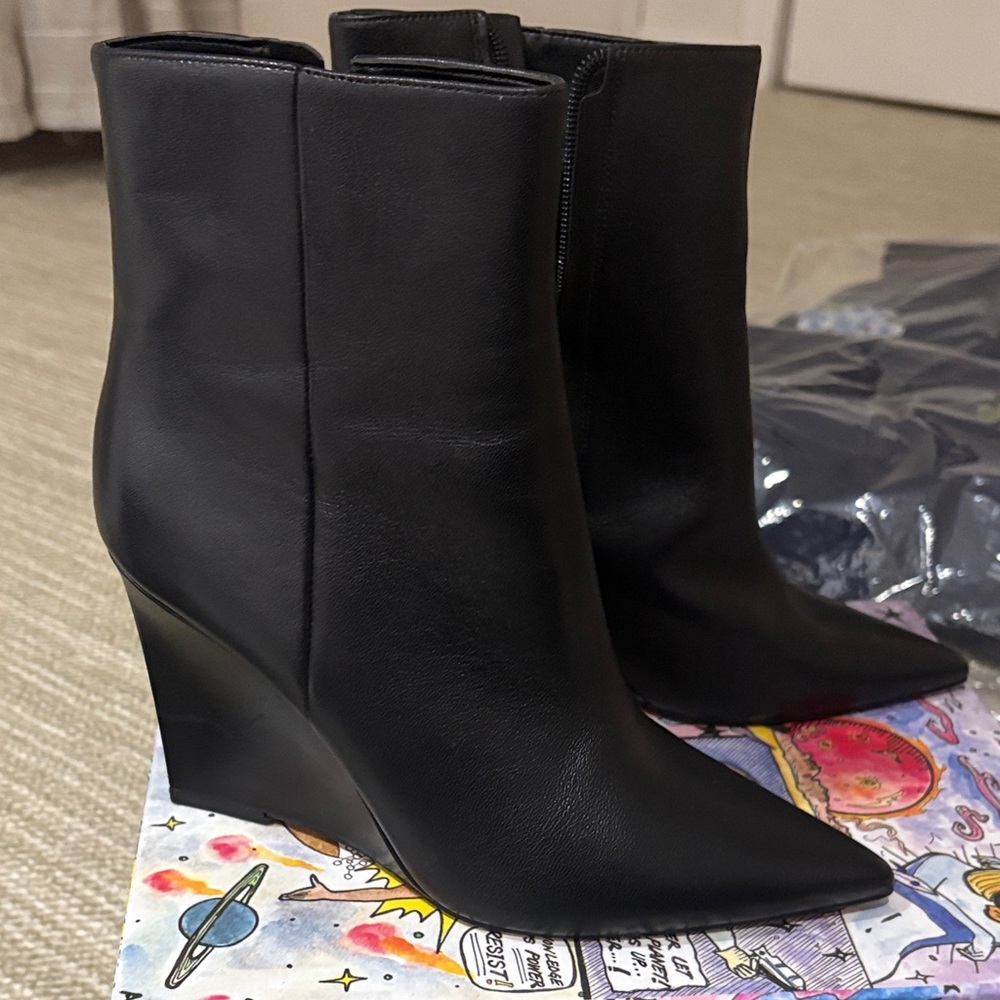 Marc Fisher Black Heeled Boots